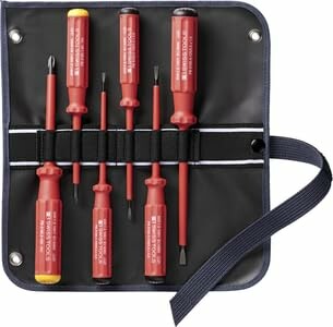 PB SWISS TOOLS ピービースイスツールズ 6本組 スイスクラシックハンドルタイプ 縁切り１番ウッド仕掛ける（さっ引く・足し加える） ロールケース付 5542.SUGY