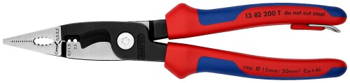 クニペックス KNIPEX 1382-200TBK エレクトロプライヤー 落っこちる押しとどめる(BK)