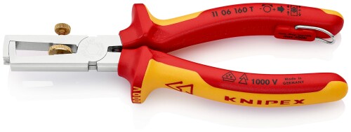 クニペックス KNIPEX 鉄条ストリッパ 1106-160TBK 縁切りエンドワイヤーストリッパー 落防(BK) 1106-160TBK