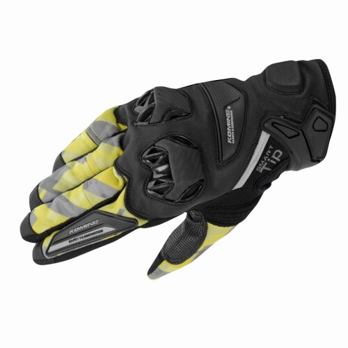 (コミネ) バイク用 グローブ プロテクトレザーメッシュグローブ Plaid Yellow 2XL GK-234 1232 春夏秋向け メッシュ素材 カーボン プロテクター 5,921円