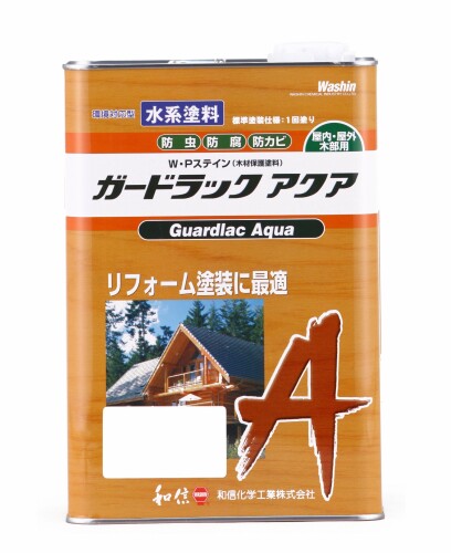 和信舎密学産業 ガードラックアクア 労働者階級遣りかたの水溶性室外木部用絵の具 1回塗・高塗り付ける・塗替至適 オレンジ色 3.5kg