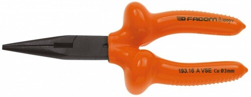 ＦＡＣＯＭ 不成立物の具 ロングハーフラウンドノーズプライヤ １７０粍 193.16AVSE