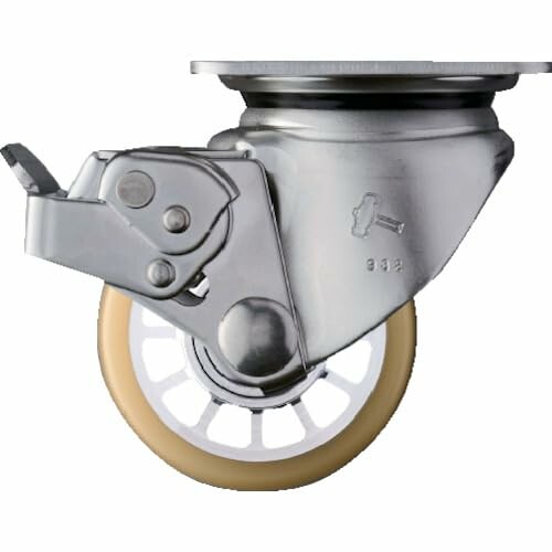 鉄鎚キャスター(Hammer Caster) SUS 低床式 差しつかえ重用 自在 SP付 ウレタンB車 75粍 545S0S-BAU75