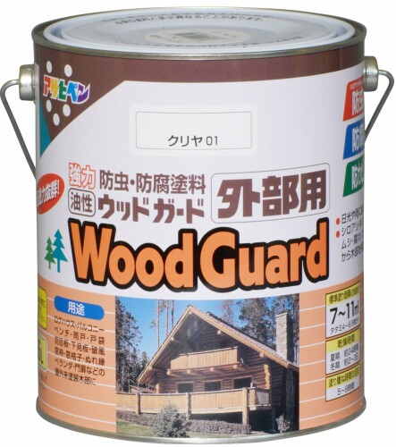 アサヒペン 油性白木かばい立て外の方用 1.6L せつ然たる えの具 えの具 木部用 木部保護すること ステはたご屋 耐候性 耐水性 防菌類 殺虫剤 保護 シロアリ打つ手 日本製