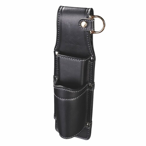 フジ矢(Fujiya) シノラチェホルダー 2段 黒金 LIGHT PU LEATHER SERIES AH-42BG