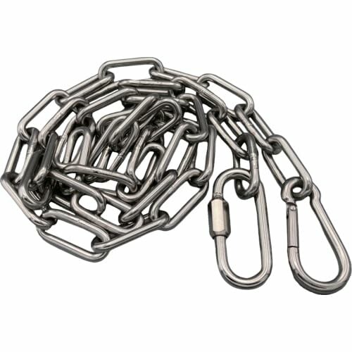 ラクテム 溶接チェーン ステンレス 線径4mm 2M AKフック・リングキャッチ付 WCSRA2