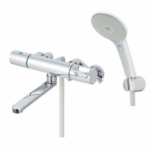 LIXIL ( リクシル ) INAX サーモスタット付二階建てバス水栓 RBF-912NEW (メッキ手持ち部分・取り替えっこ付エコアクアシャワー) 冷ややかさ地用 風呂場 シャワー 雑ぜ合わせる水栓 水栓