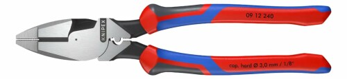 クニペックス KNIPEX 圧着付き架線工事用強力ペンチ コンフォートハンドル 全長240mm 0912-240SB