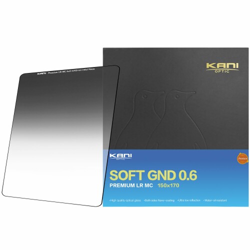 KANI 150粍幅 角型水漉し 二分の一ND水漉し Premium LR MC Soft GND 0.6 150×170粍 減光成り行き最大限度2絞り分 色カブリ押さえ付ける 低無条件反射 撥水 撥油 防汚 ナノ上塗り 819710