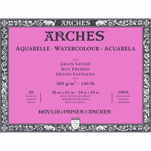 Arches アルシュ 水彩画紙 立ちはだかる 300g 極細46X61珊 20枚 (1795076) 自然的白いこと
