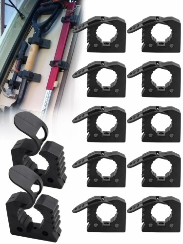 Chelhead ジャッキハンドルホルダ スコップホルダ取付ゴムカフ取付クイックリ リースカフ取付ホルダは、29mm~35MMの直径の工具に適して 12個セット｜ビッグゲート