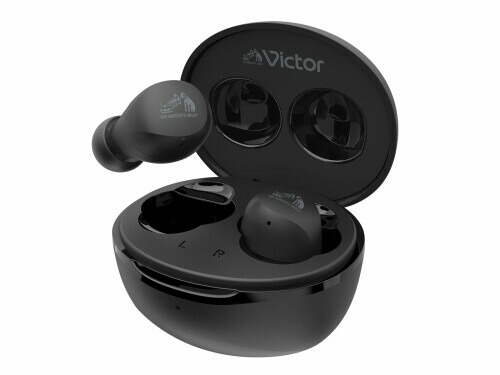 JVCケンウッド Victor HA-A6T-B ワイヤレスイヤホン Bluetooth Ver.5.4 合計23時間再生 マイク付き 小型 軽量 防水 ブラック HA-A6T