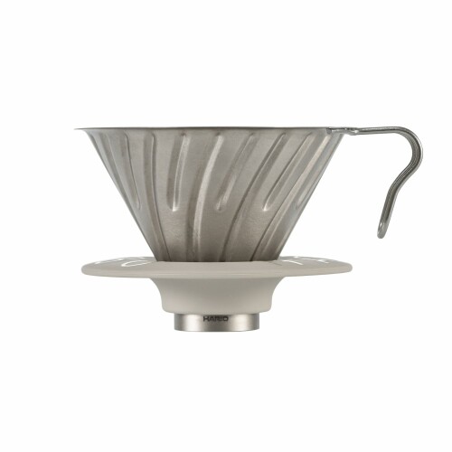HARIO (ハリオ) V60 チタンドリッパー 1~2杯用 お手々ドリップ 軽さ アウトドア チタン グレージュ VDTI-01-TSV