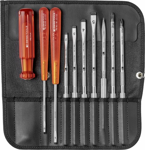 PB SWISS TOOLS ピービースイスツールズ 9本組 差替式１番ウッド書き割り 調査報告ボックス席入 215.CBB