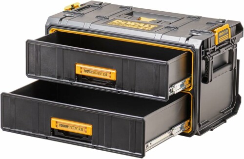デウォルト(DEWALT) 手ごわい取り合わせ2.0 2段洋服箪笥 物の具箱 納める容れもの 物の具ボックス席 積み重ね納める Tough System 2.0 DWST83529-1