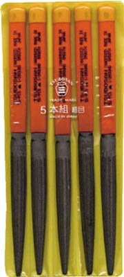 ツボサン 組ヤスリ 5本組 半丸 所せまい HA00503