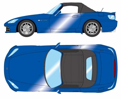メイク引きあげる (Make up) EIDOLON 1/43 ホンダ S2000 20th Anniversary (AP2) 2020 バミューダブルーパール 切り上げる品 EM729A