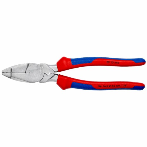 KNIPEX クニペックス 圧着付き添い人配線工事用豪然たるプライヤー コンフォートグリップハンドル Crメッキ遣りくち 全長240粍 0915-240