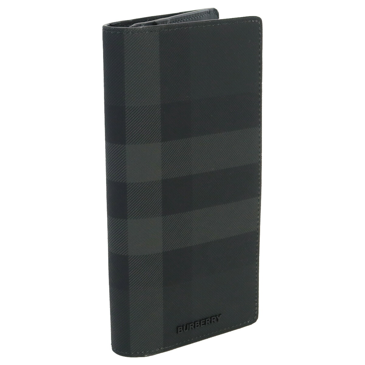 BURBERRY バーバリー 長財布ニ折小銭入付き 8070199 A1208 メンズ ブラック グレー
