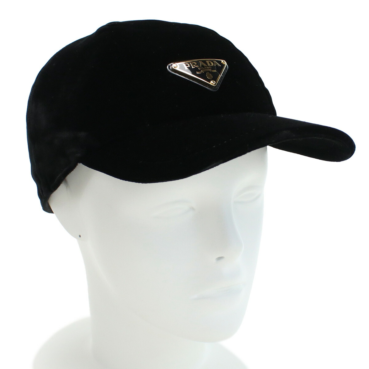 【美品】プラダPRADA ナイロンキャップ　ユニセックス　黒　Lサイズ PRADA 黒ナイロンキャップ Lサイズ