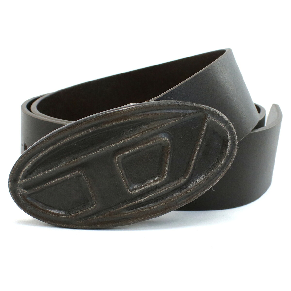 DIESEL ディーゼル OVAL D LOGO SCRATCH BELT X09257 P0503 T2184 メンズ ブラウン