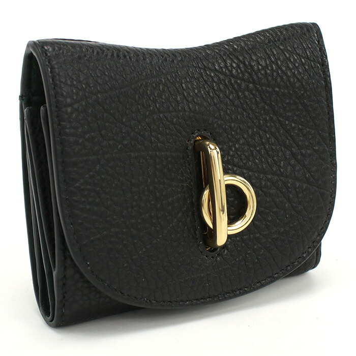 バーバリー BURBERRY ロッキングホース 三つ折り財布 小銭入付き ブランド 8081669 A1189 BLACK ブラック