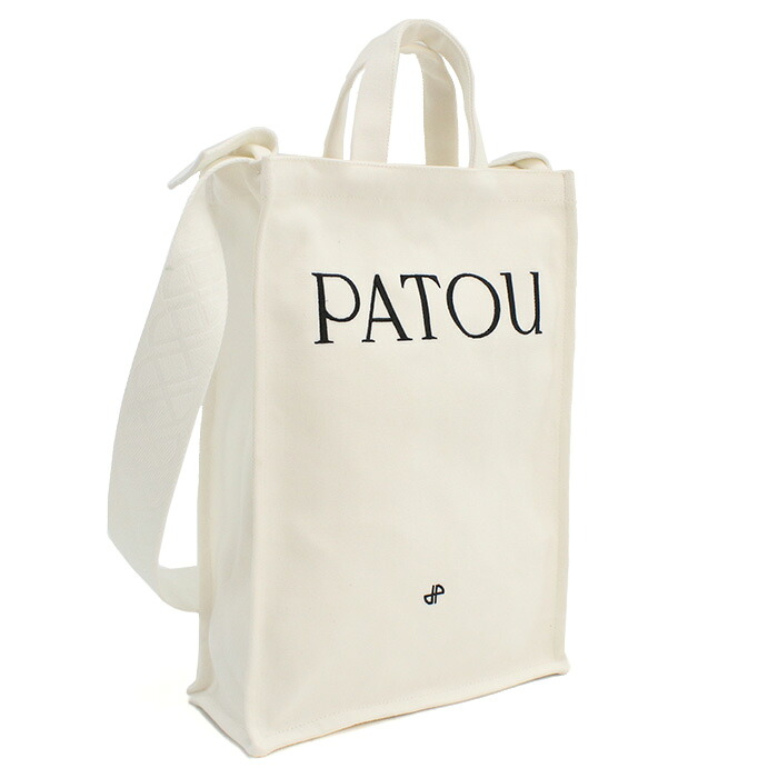 【夏セール】PATOU パトゥ トートバッグ ヴァーティカル 2WAY ショルダーバッグ ロゴAC0620076 001W レディース ホワイト｜ブランド総合卸　ビッグヒット