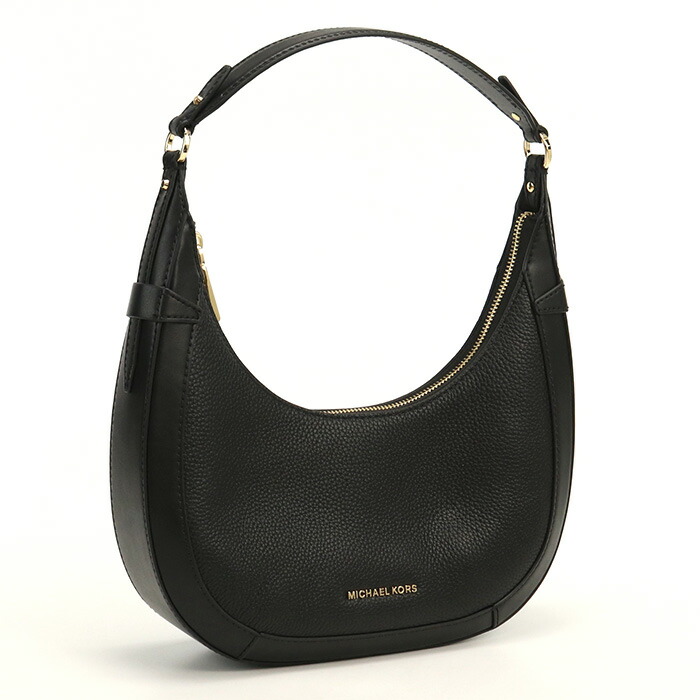 MICHAEL KORS マイケルコース PRESTON クレッシェント トップジップ ショルダー スモール 30S4G0PL5L 001 レディース ブラック