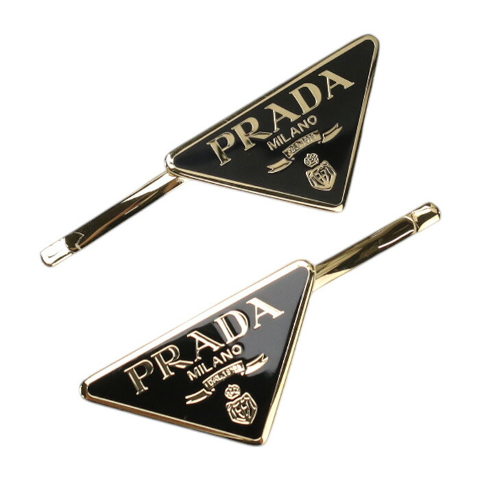 PRADA ヘアピン アイボリー アイボリー プレキシガラス ヘアクリップ | PRADA