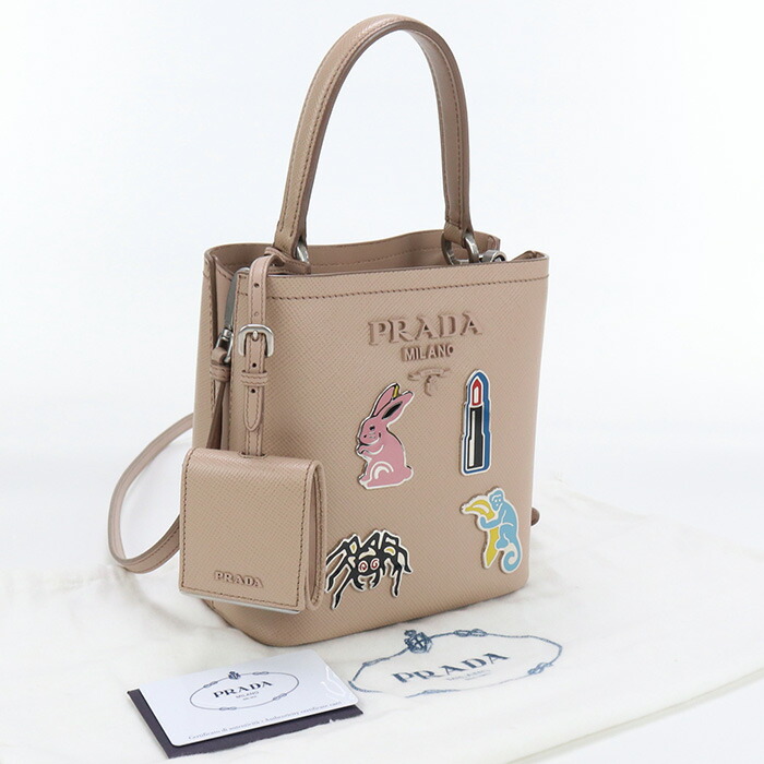 楽天市場】【未使用品】プラダ 【PRADA】 プラダパニエ サフィアーノ