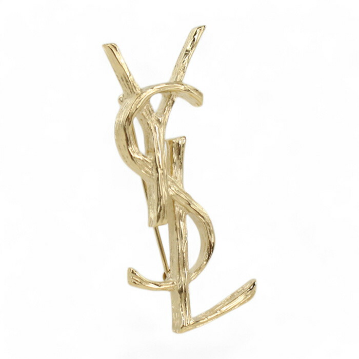 楽天市場】サンローラン SAINT LAURENT ブローチ ゴールド レディース