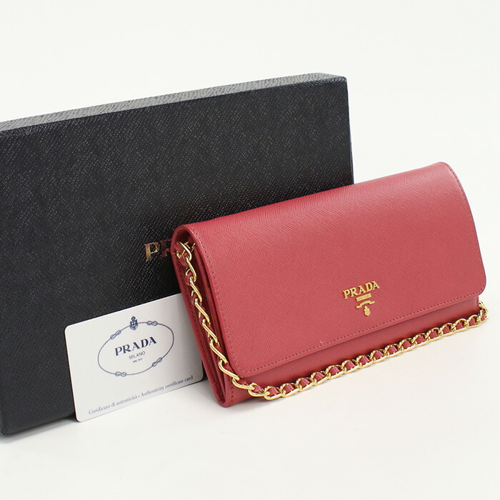 PRADA チェーンウォレット 1DH052 2DC3 F0R7X【ランク：A】 PRADA - プラダ PRADA チェーンウォレット レディース 1DH052