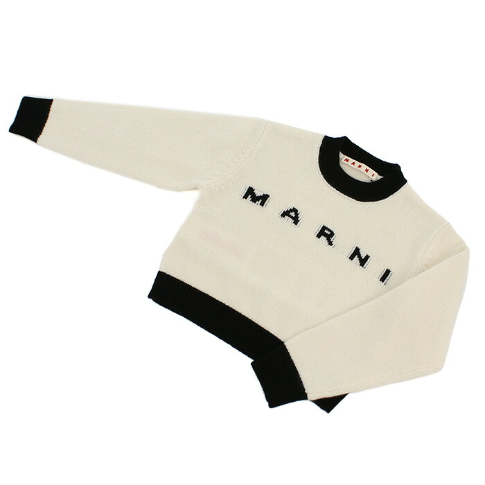 MARNI マルニ ロゴ ニット M00993 M00ML 0M111 ベビー キッズ ホワイト｜ブランド総合卸　ビッグヒット
