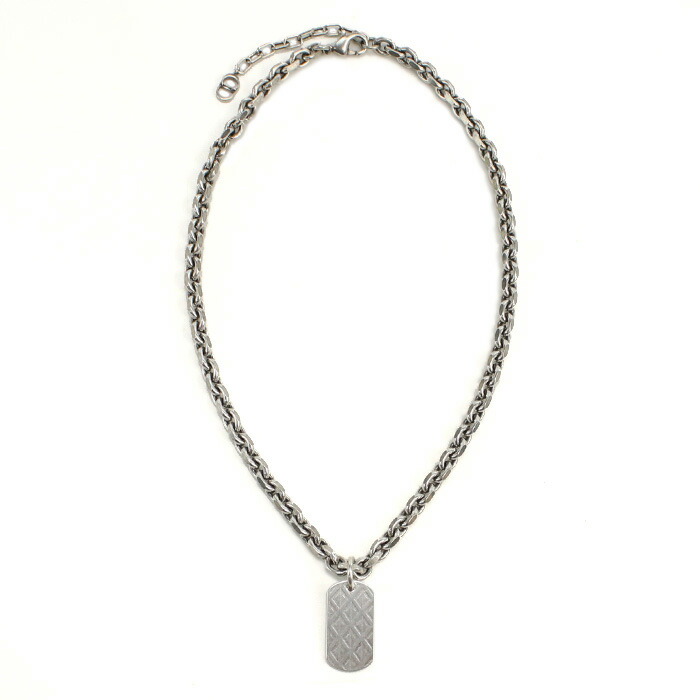 楽天市場】Dior HOMME ディオールオムシルバードッグタグメタルロゴ