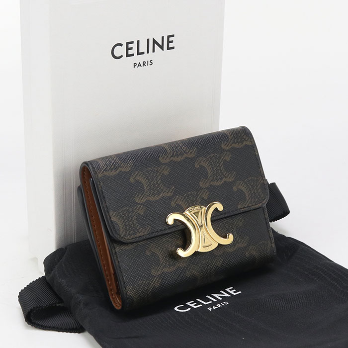 極美品　セリーヌ　CELINE　長財布　マカダム柄 キャンバス×レザー 極 美品 CELINE セリーヌ ヴィンテージ マカダム 柄 Wホック