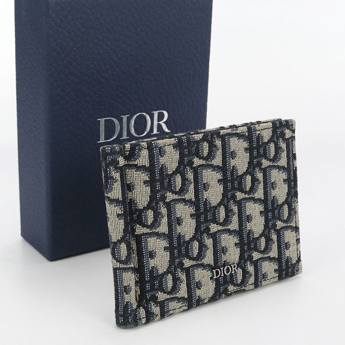 ✨最終値下げ✨DIOR オブリーク　マネークリップ Christian Dior ディオール 二つ折り財布 マネークリップ付き