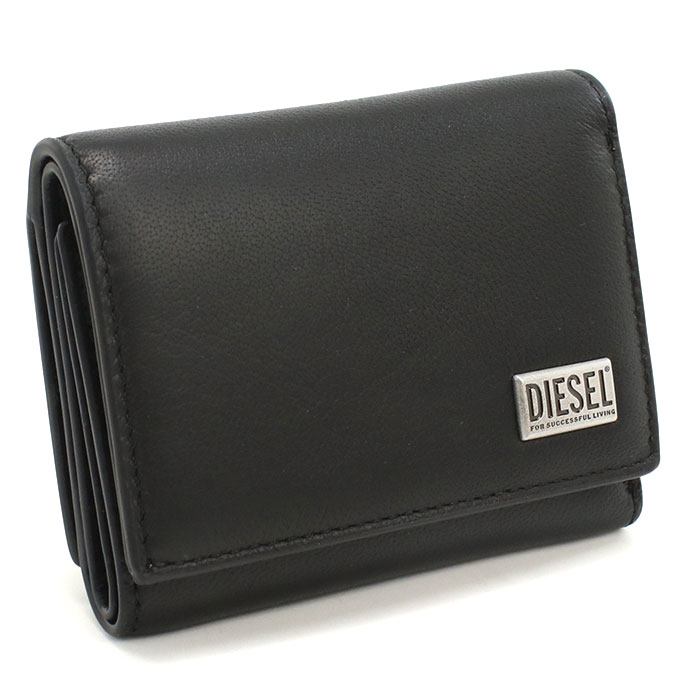 【新品】DIESEL 3つ折り財布　ストラップ付き マルチウォレット　ブラック DIESEL】三つ折りウォレット（WOMEN）｜ディーゼル公式オンラインストア