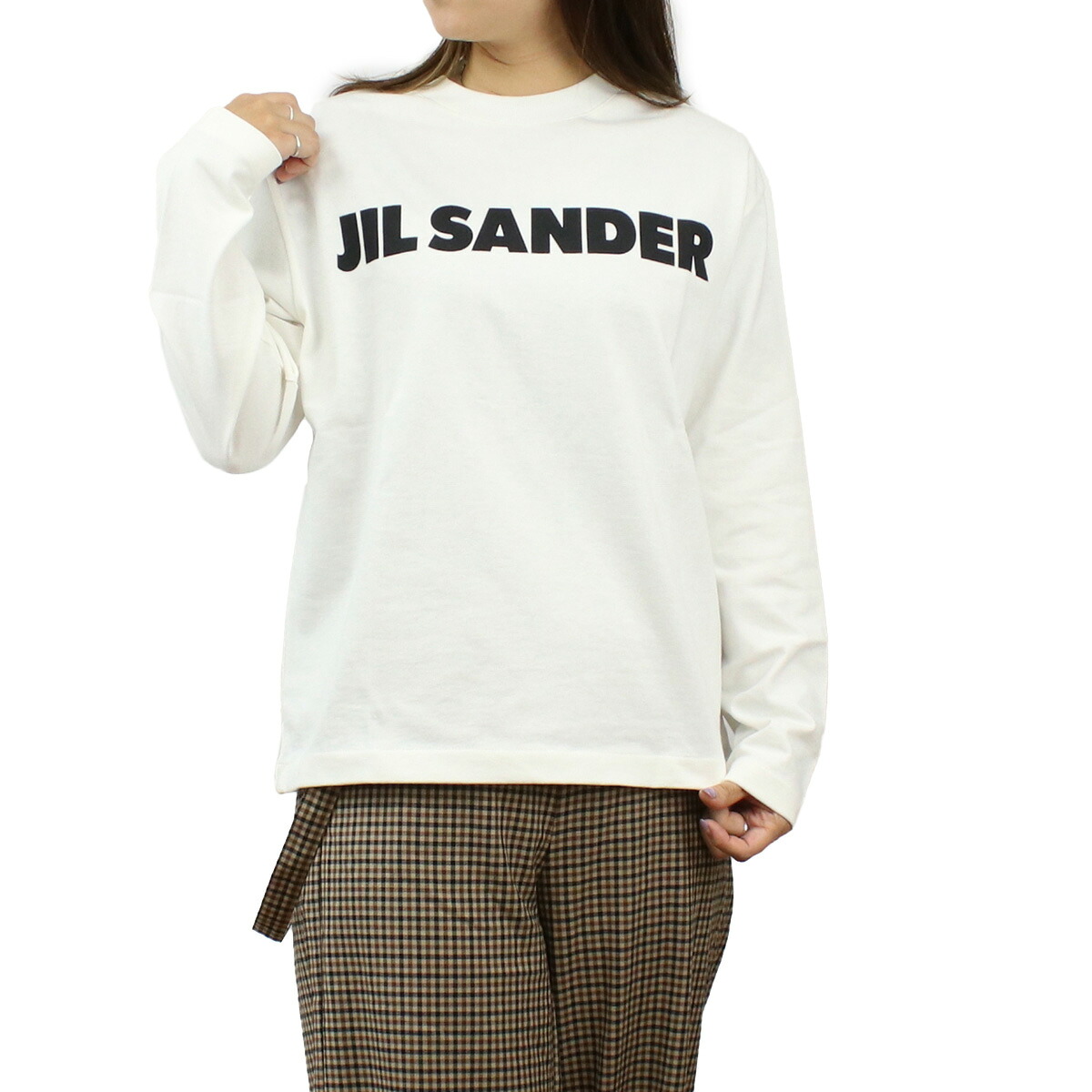 JIL SANDER ジル サンダー 長袖Tシャツ J02GC0107 J45148 102 レディース ホワイト|ブランド総合卸 ビッグヒット
