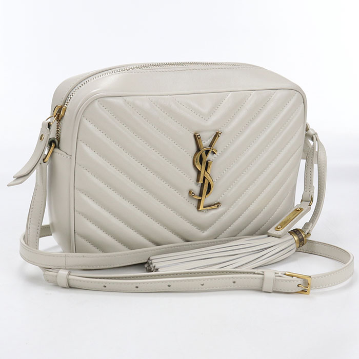 【中古良品】SAINT LAURENT サンローラン 斜め掛け ショルダーバッグ 574494 カメラバッグ ルー レディース ホワイト|ブランド総合卸 ビッグヒット