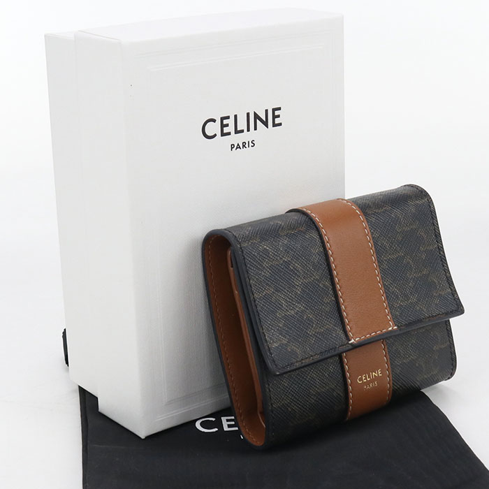 楽天市場】【未使用品】 セリーヌ CELINE コイン入れ付き コンパクト