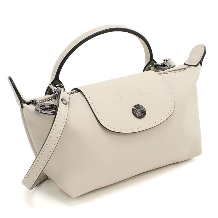 Longchamp ロンシャン プリアージュ エクストラ ミニバッグ ポーチ 34205 987 555 レディース アイボリー