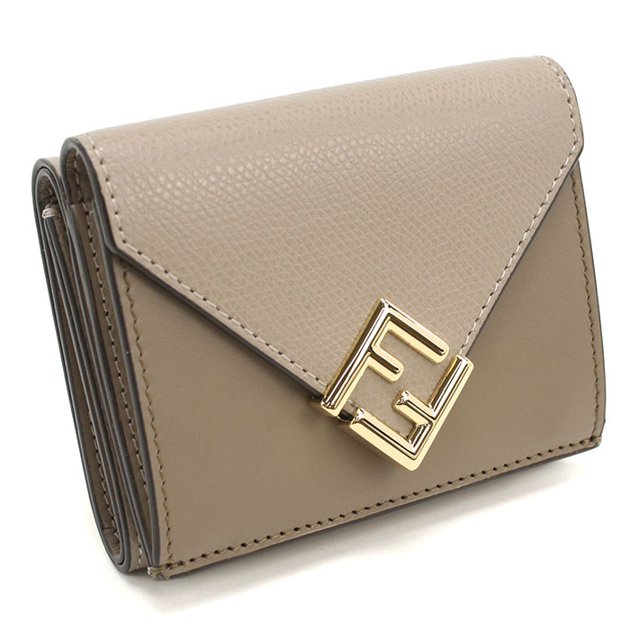 FENDI フェンディ 三つ折り財布 小銭入付き 8M0480 ALV4 F1N1G FFダイヤモンド レディース グレージュ