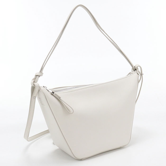 【中古良品】LOEWE ロエベ ショルダーバッグ ホーボーバッグミニ 2WAY ハンモック レディース ホワイト|ブランド総合卸 ビッグヒット