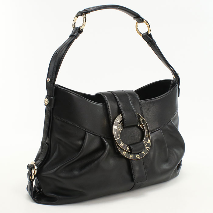 【中古良品】BVLGARI ブルガリ ショルダーバッグ ワンショルダー チャンドラ レディース ブラック｜ブランド総合卸　ビッグヒット