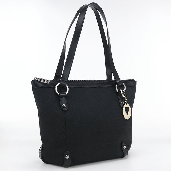 【中古良品】FENDI フェンディ トートバッグ 8BH196 ズッキーノ レディース ブラック|ブランド総合卸 ビッグヒット