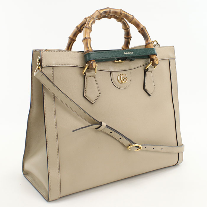 【中古良品】GUCCI グッチ トートバッグ 655658 2WAY グッチ ダイアナ レディース ベージュ｜ブランド総合卸　ビッグヒット