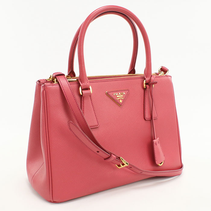 【中古良品】PRADA プラダ トートバッグ 2WAY ガレリア レディース ピンク|ブランド総合卸 ビッグヒット