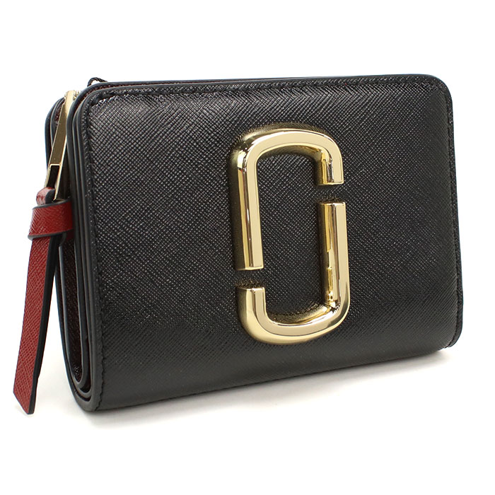 MARC JACOBS マークジェイコブス 二折財布小銭入付き 2P6SMP021S01 002 THE MINI COMPACT WALLET レディース ブラック｜ブランド総合卸　ビッグヒット
