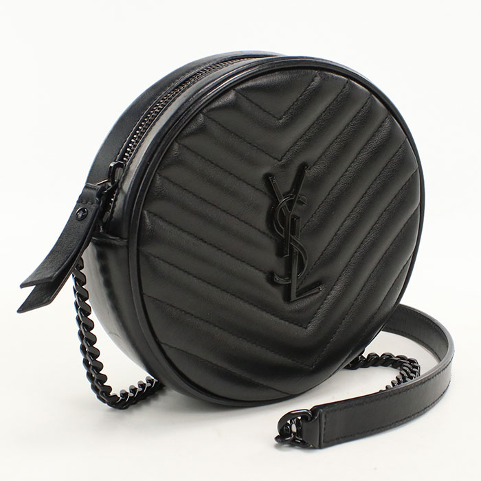 【中古良品】SAINT LAURENT サンローラン ショルダーバッグ 610436 チェーン ヴィニル レディース ブラック|ブランド総合卸 ビッグヒット
