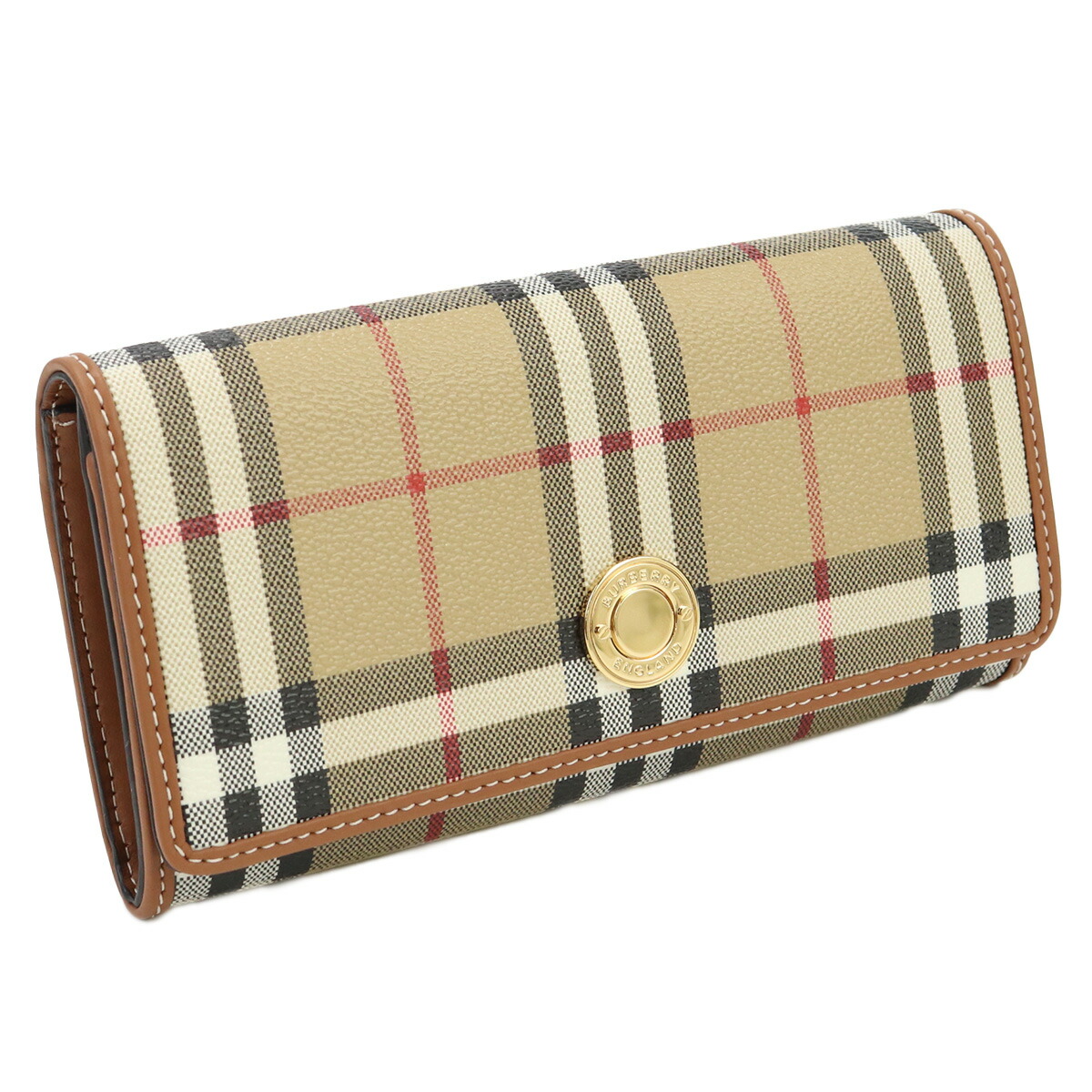 【最終値下げ】BURBERRYベージュチェック柄ユニセックス長財布 楽天市場】バーバリー BURBERRY 財布 長財布 フラップ式長財布